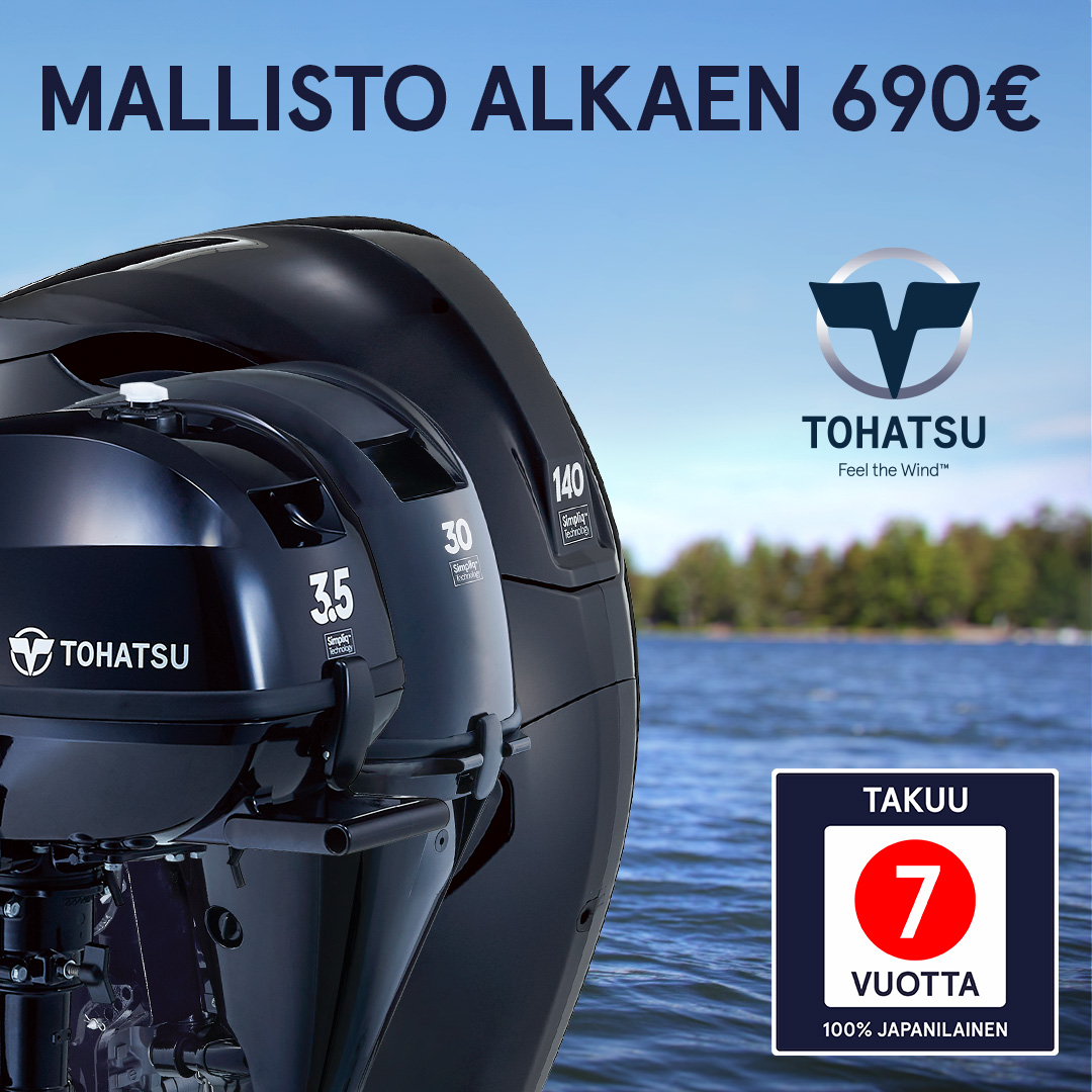 Tohatsu-mallisto 690€ alkaen