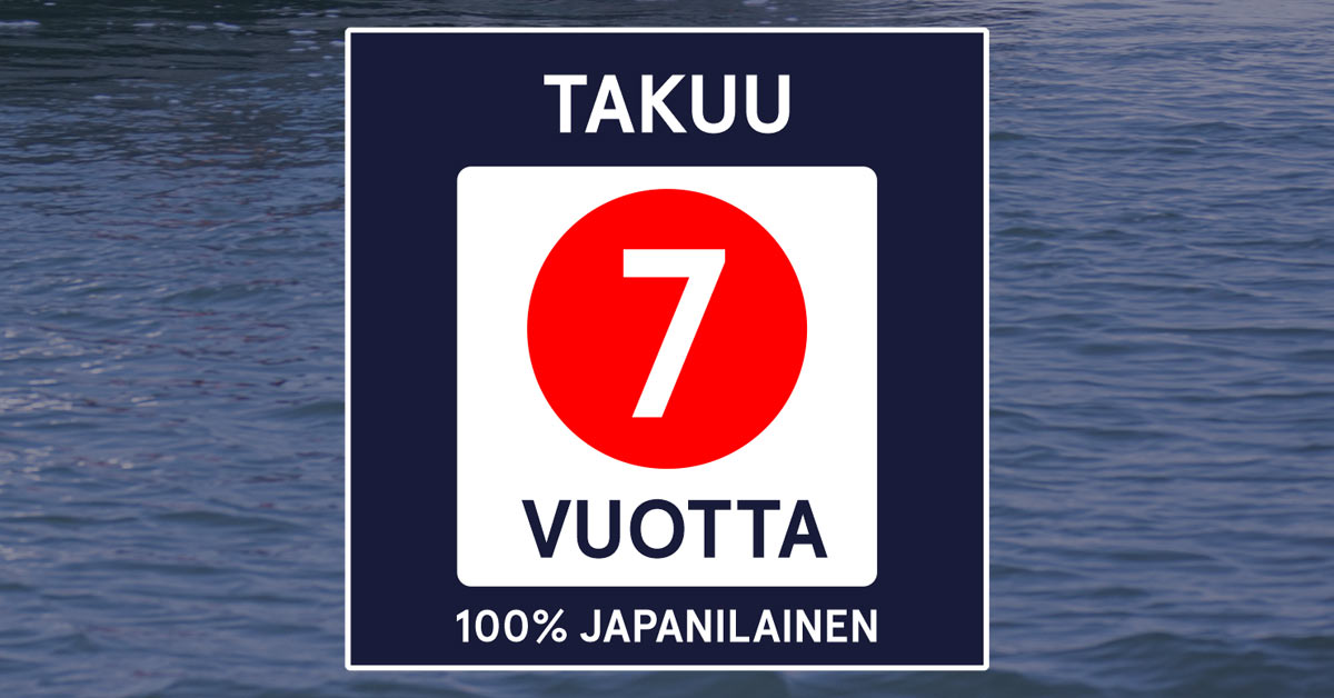 Tohatsu-perämoottoreilla nyt ylivoimaisesti paras takuu! Markkinoiden ainoana Tohatsu tarjoaa 7 vuoden takuun!